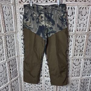 VTG Wolf Mountain Pants Men 36x32 Realtree Camo Cargo Belted Hunting Made in USA